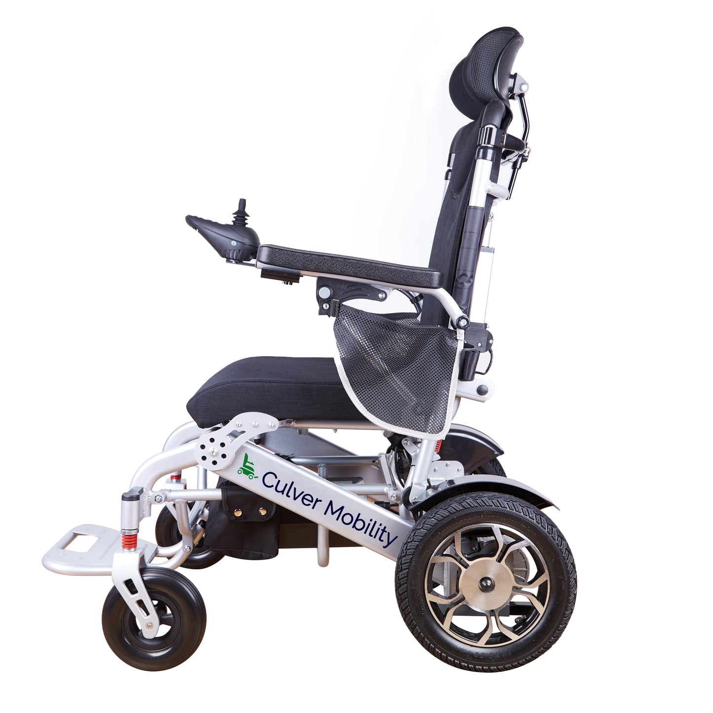 Reclining Folding Electric Wheelchair 330 lbs-13 SHAWK (Silver)