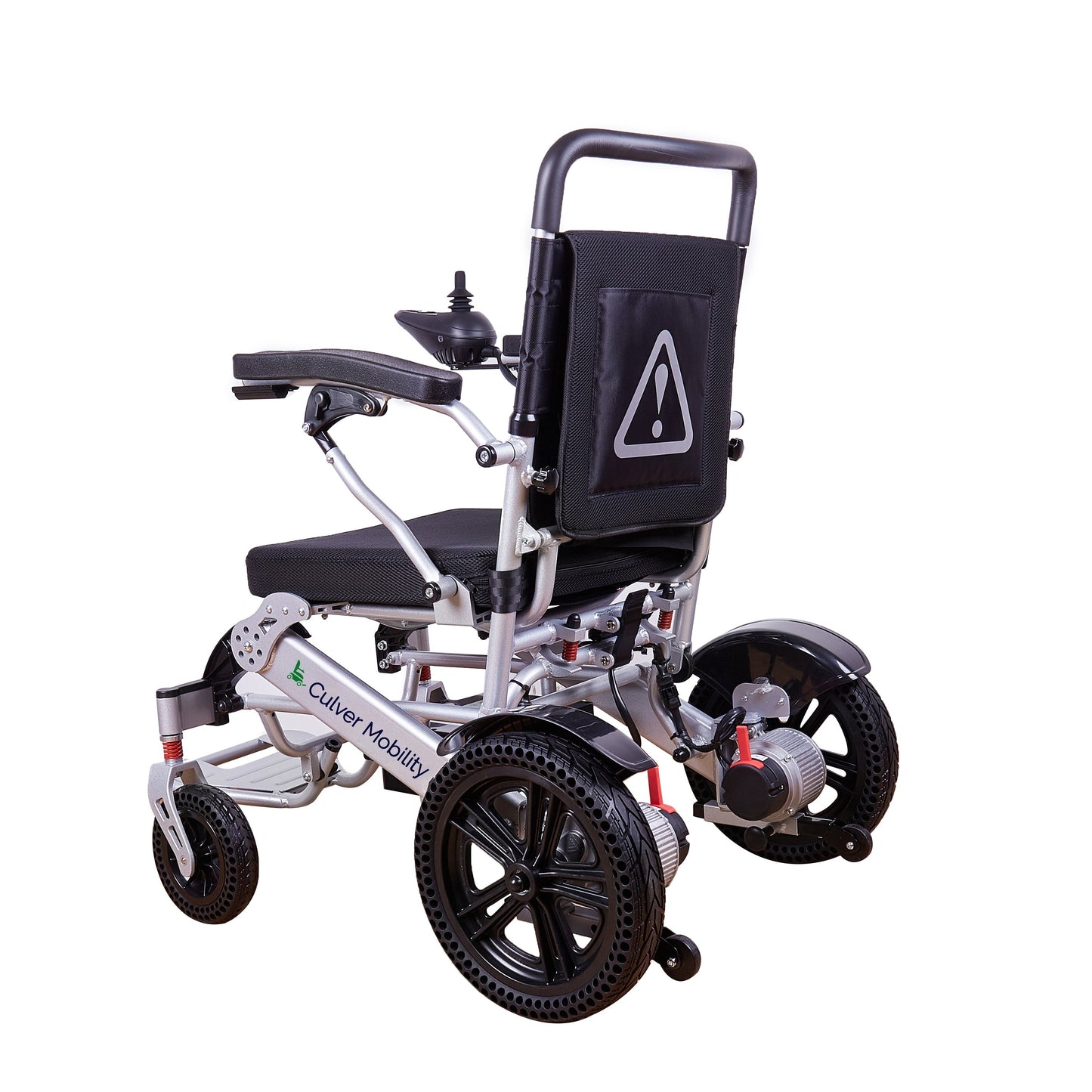 Folding Lightweight Heavy Duty Electric Wheelchair 330 lbs -500W-13 Miles  Tiger (Silver)