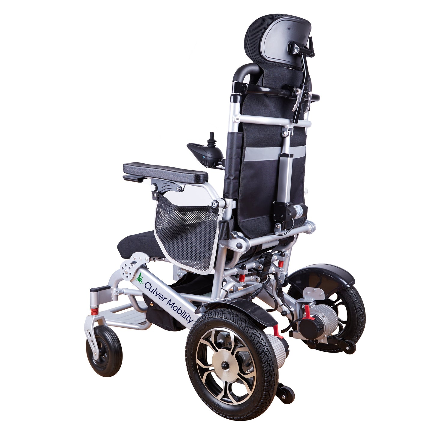 Reclining Folding Electric Wheelchair 330 lbs-13 SHAWK (Silver)