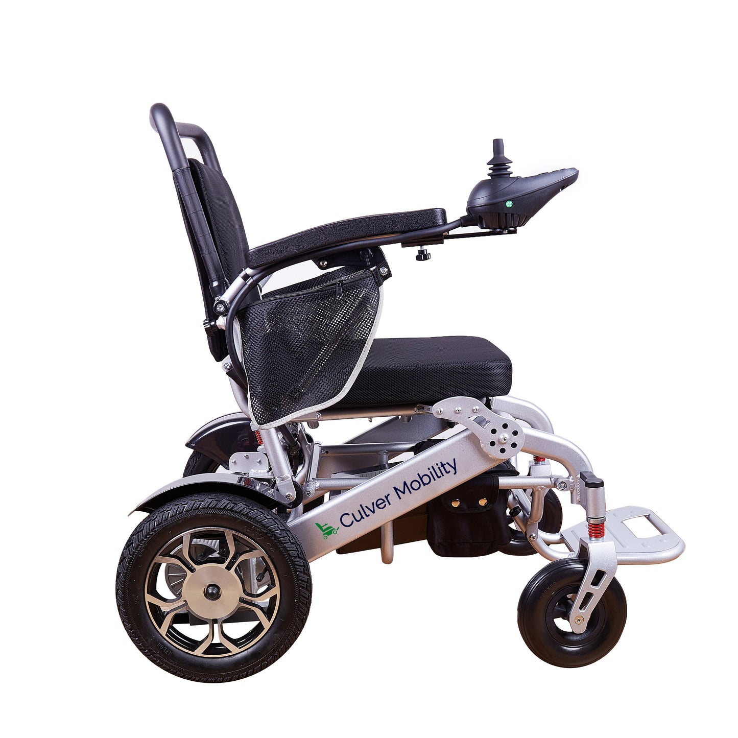 Lightweight Electric Folding Wheelchair With Lithium Battery  (Silver)