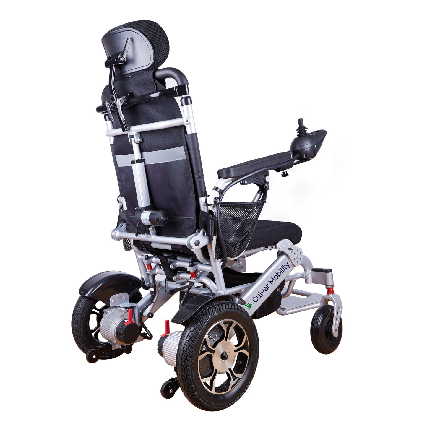 Reclining Folding Electric Wheelchair 330 lbs-13 SHAWK (Silver)