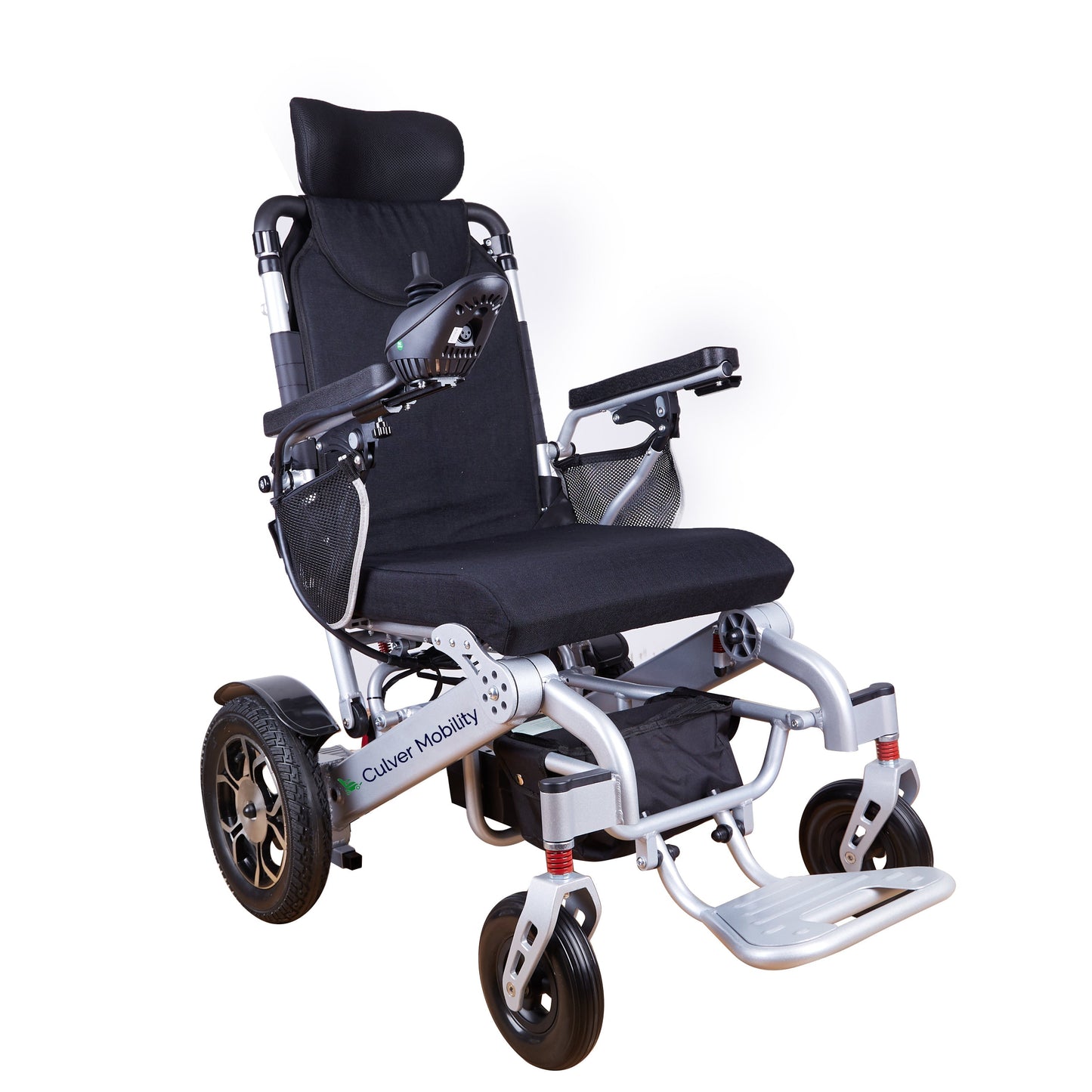 Reclining Folding Electric Wheelchair 330 lbs-13 SHAWK (Silver)