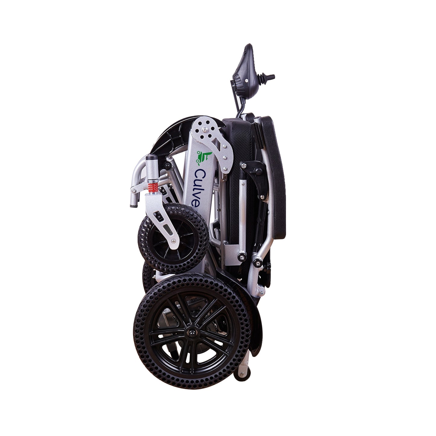 Folding Lightweight Heavy Duty Electric Wheelchair 330 lbs -500W-13 Miles  Tiger (Silver)