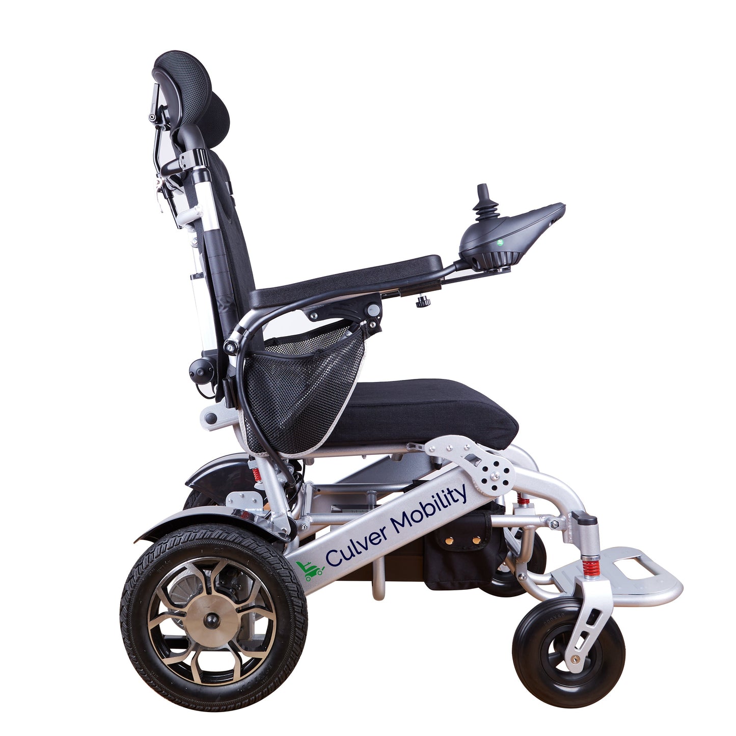 Reclining Folding Electric Wheelchair 330 lbs-13 SHAWK (Silver)