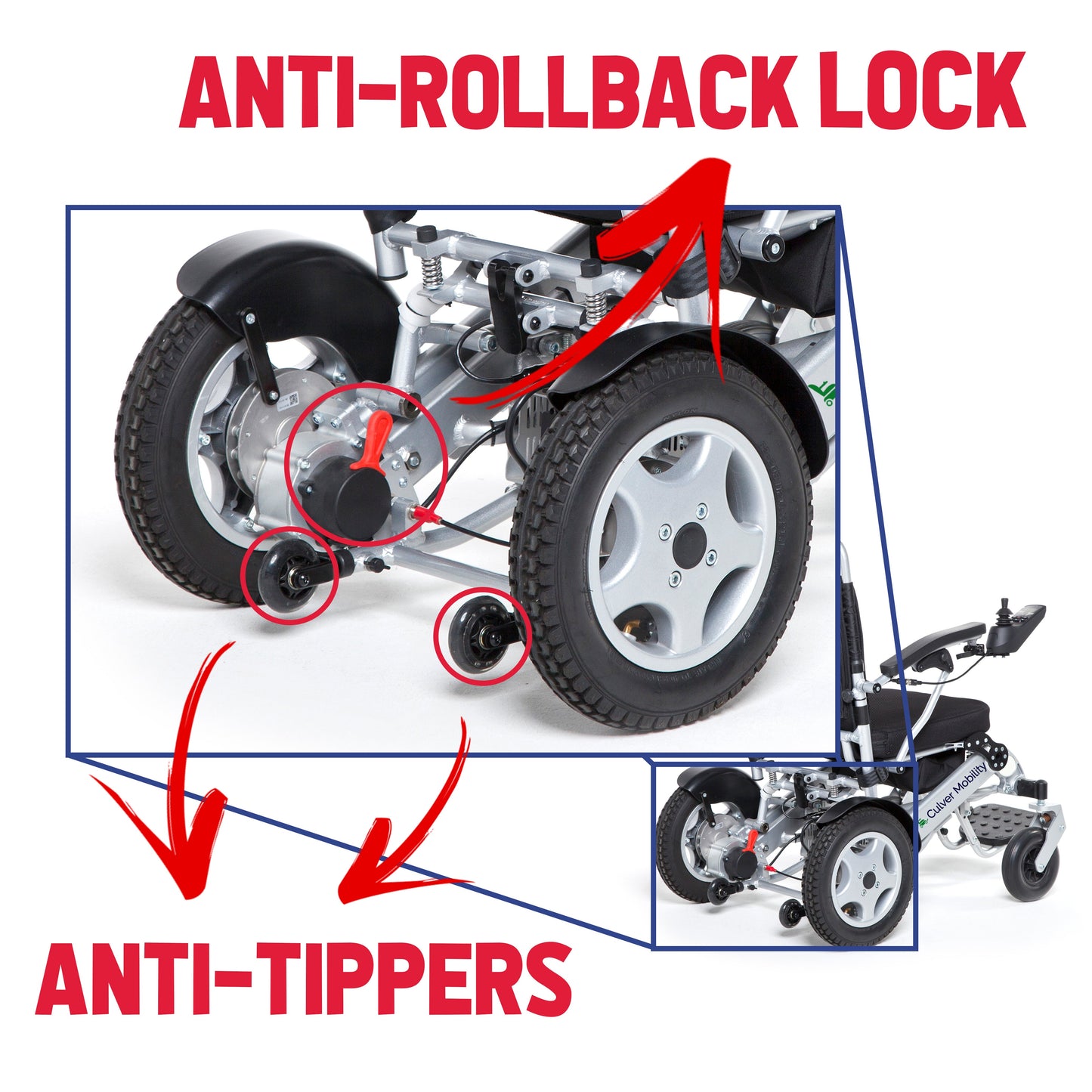 Cobra - Folding & Divisible Electric Wheelchairs 2 Battery-400lbs -500W- 30 Miles