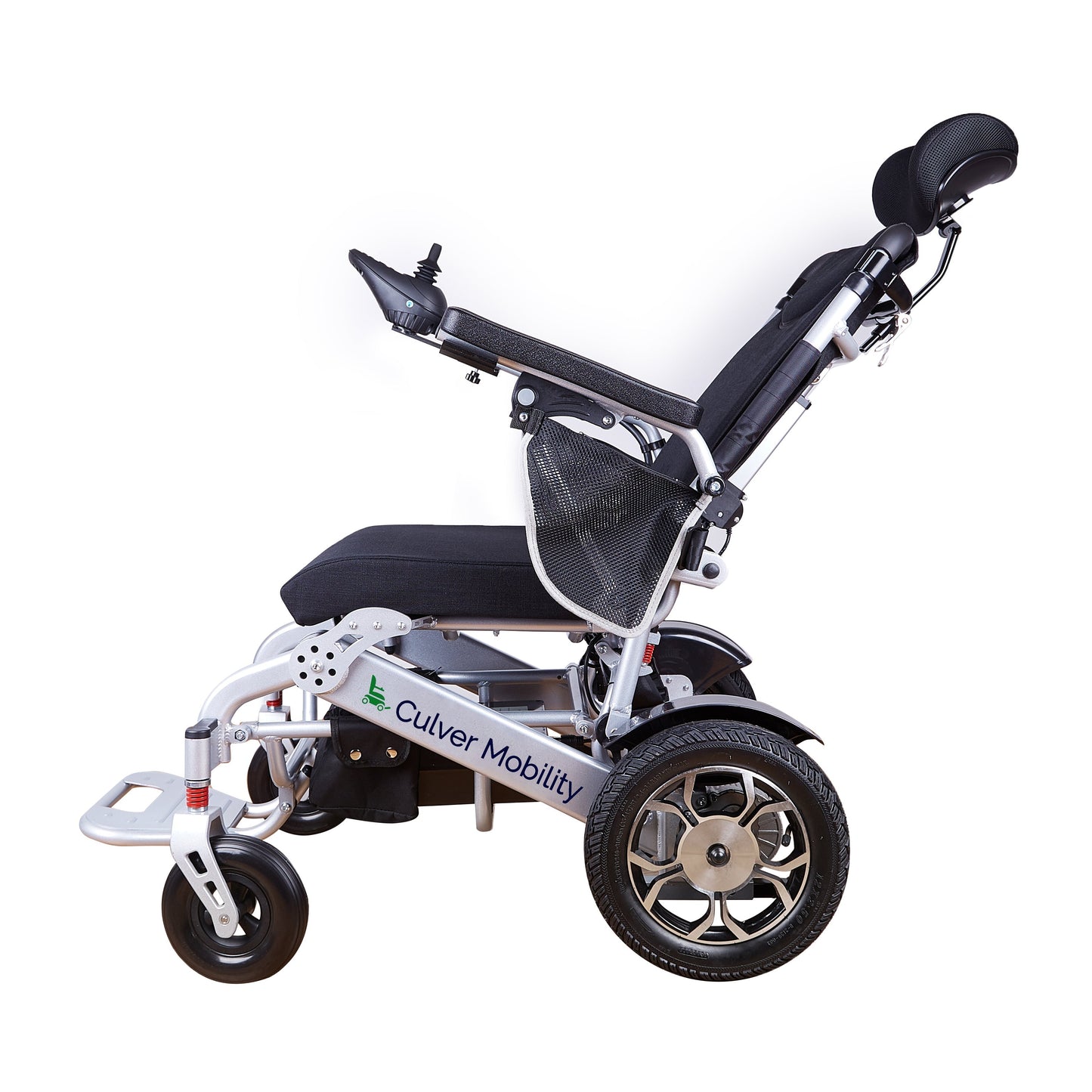 Reclining Folding Electric Wheelchair 330 lbs-13 SHAWK (Silver)