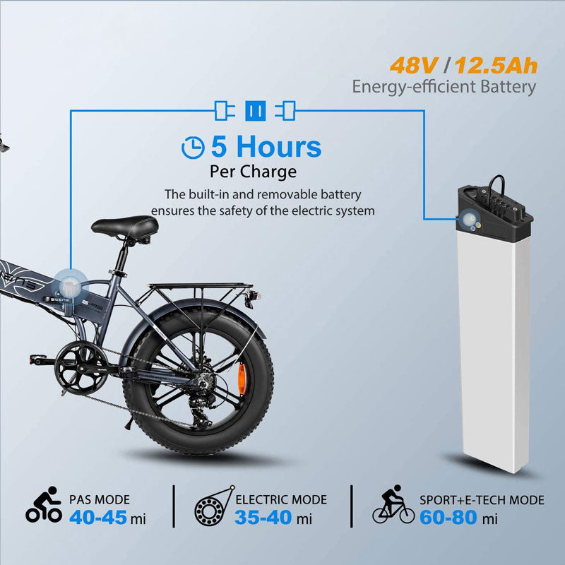 48V 12.5Ah Battery for Engwe Electric Bike