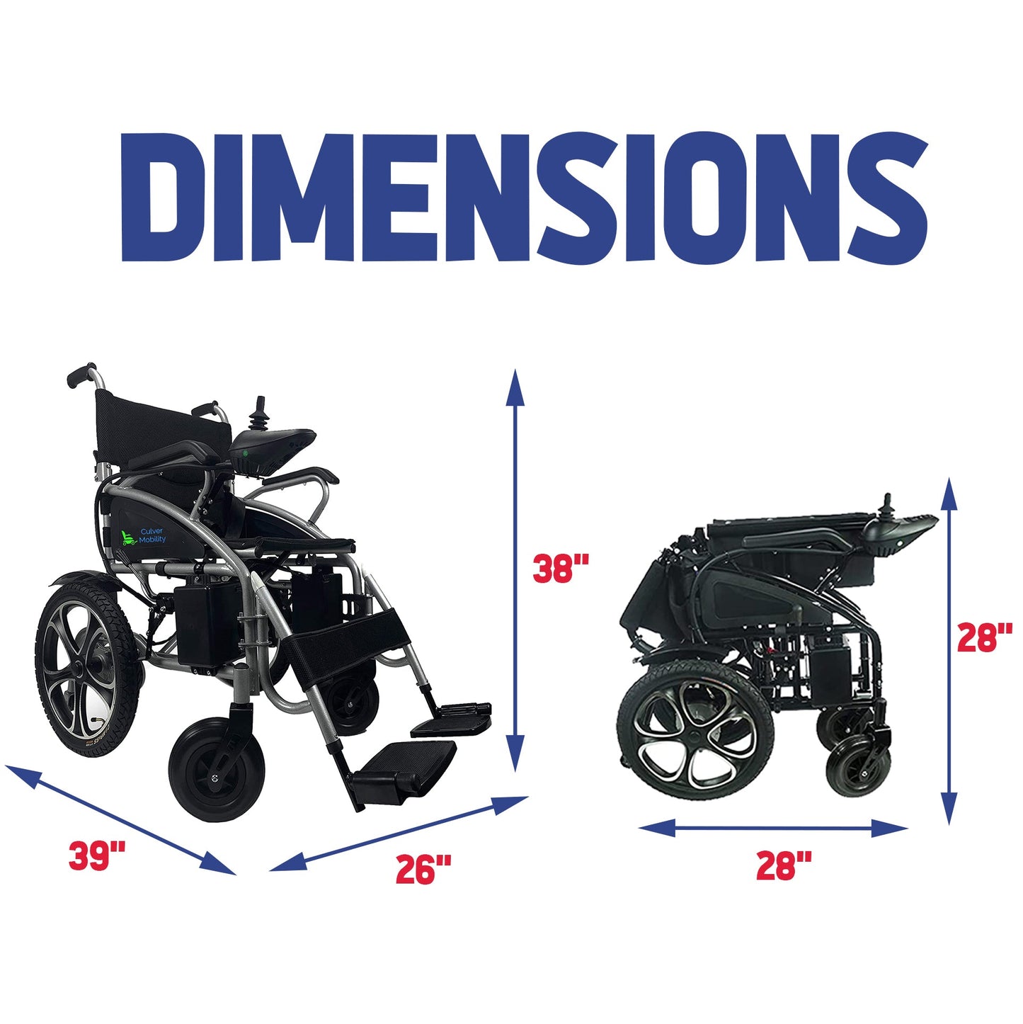 Lightweight Electric Wheelchair  Artemis  265 lbs  (Black)