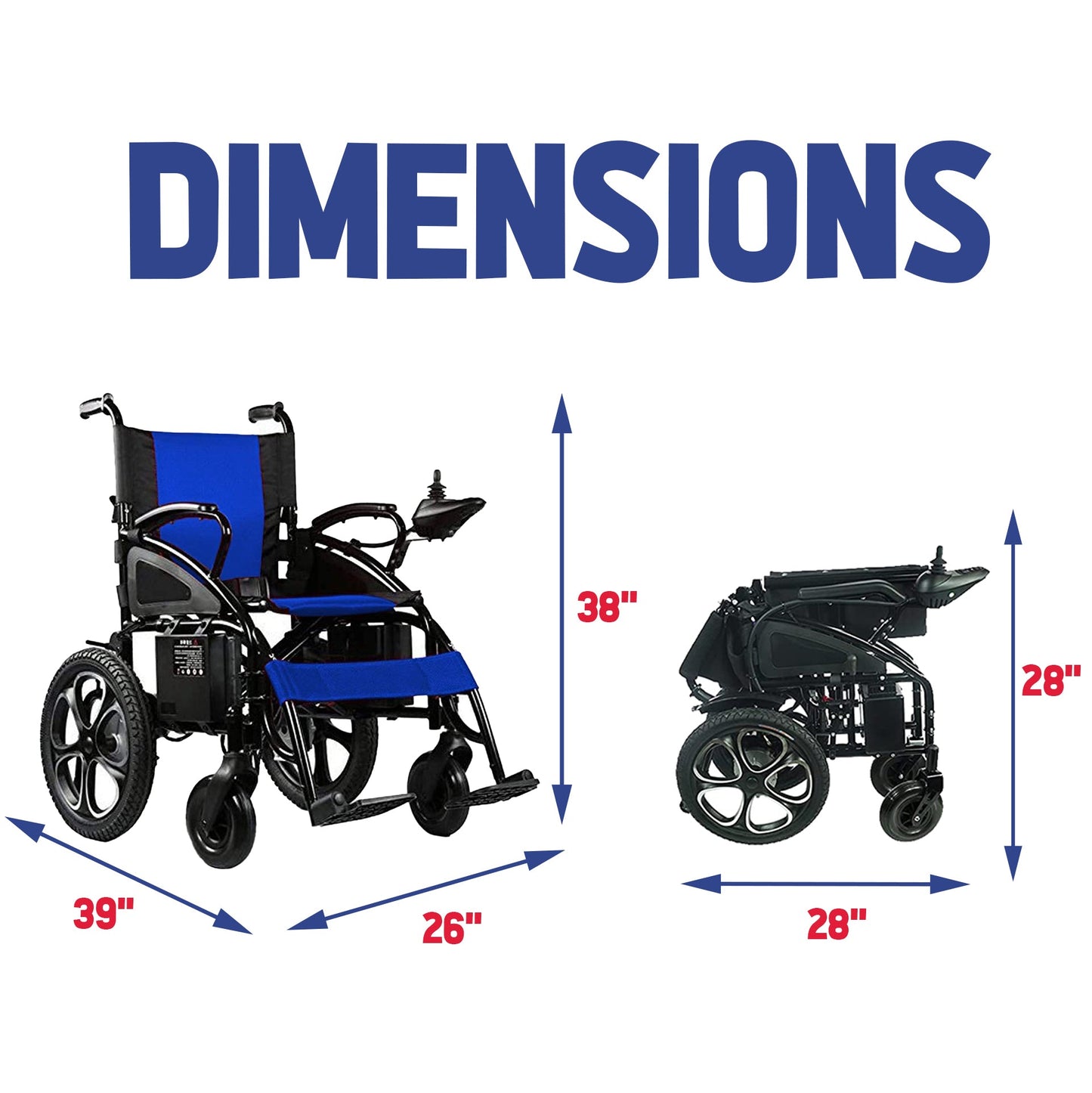 Folding Electric Wheelchair - Artemis - 265lbs Capacity