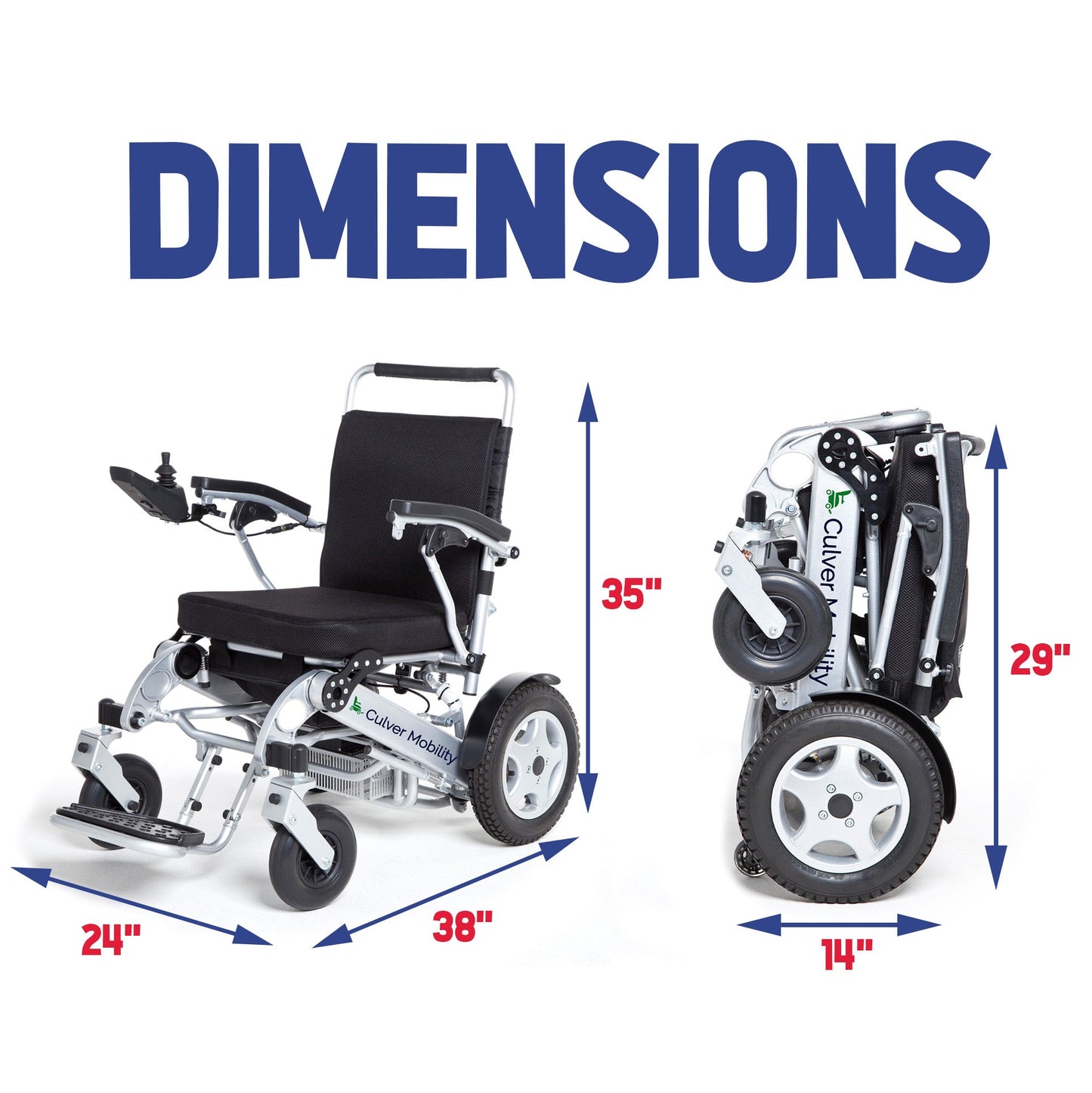 Cobra - Folding & Divisible Electric Wheelchairs 2 Battery-400lbs -500W- 30 Miles