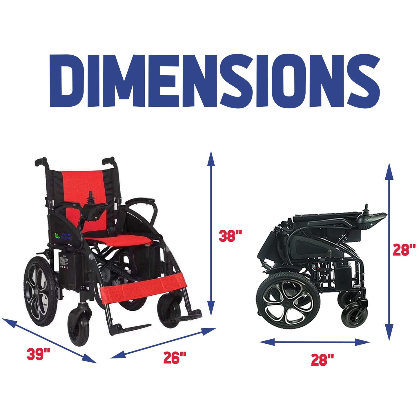 Lightweight Electric Wheelchair - Artemis - 265lbs Capacity