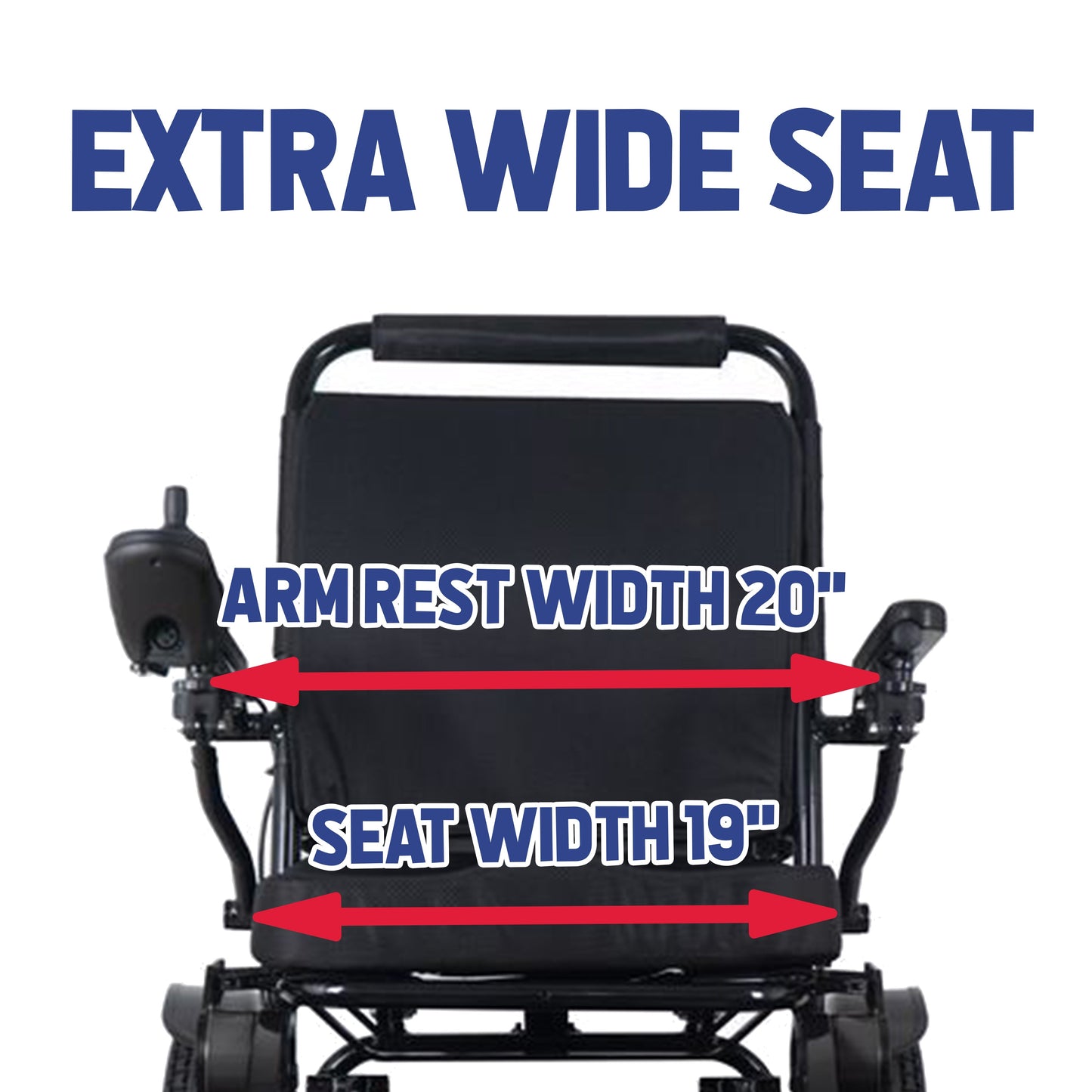 Electric Wheelchair 360lbs - 500W - 20miles LEOPARD