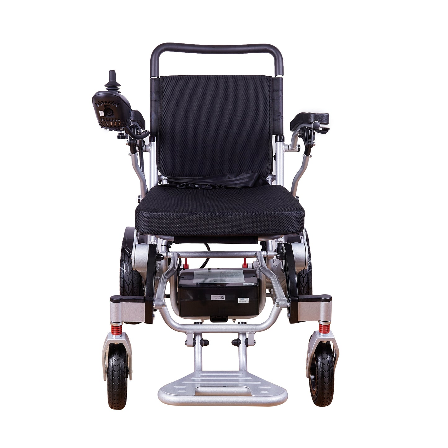 Folding Lightweight Heavy Duty Electric Wheelchair 330 lbs -500W-13 Miles  Tiger (Silver)