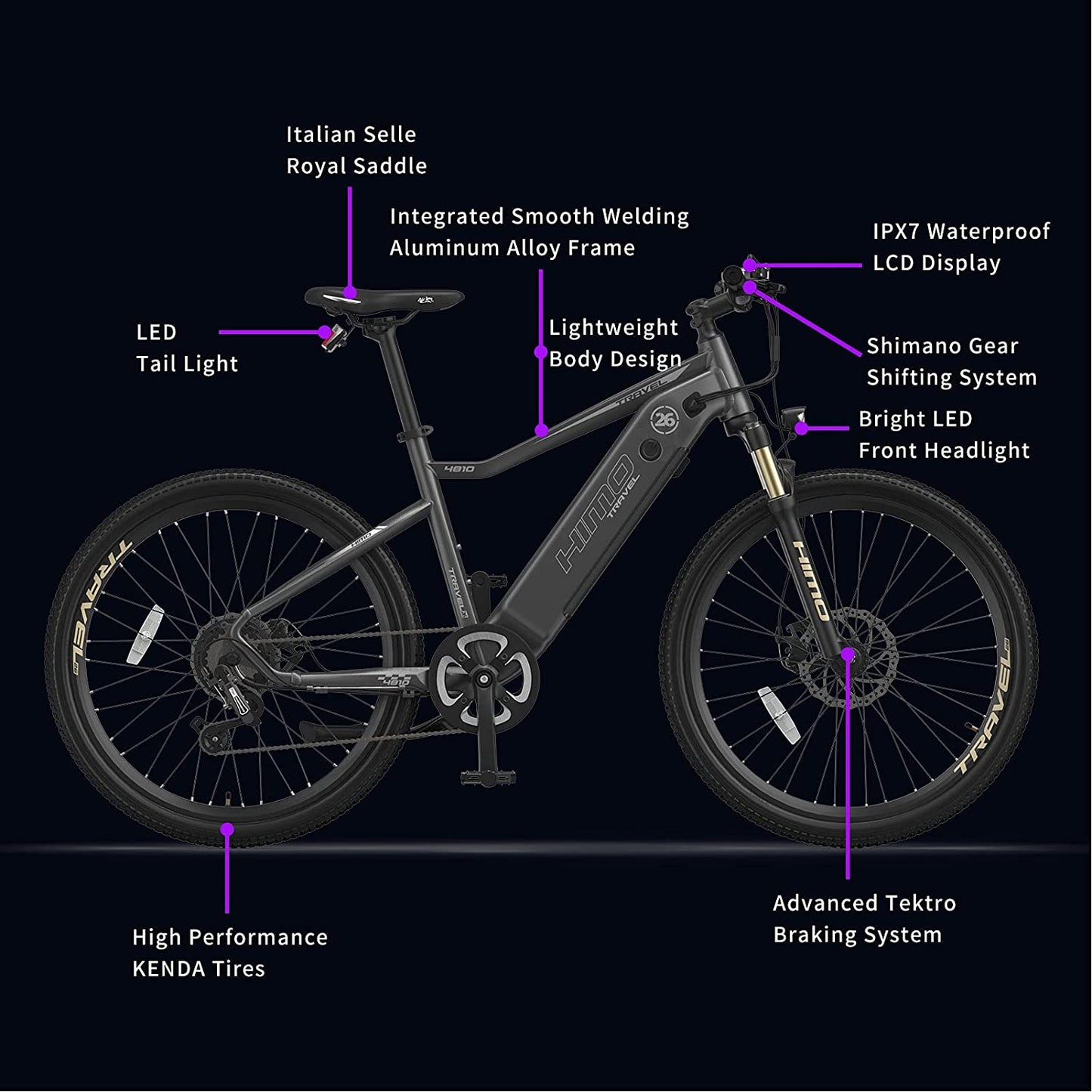 C26 48V 250W 26" Electric Bicycle