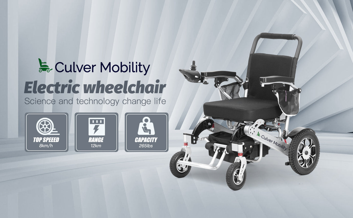 Electric Wheelchair One Click Automatic Fold and Unfold - Wolf Series