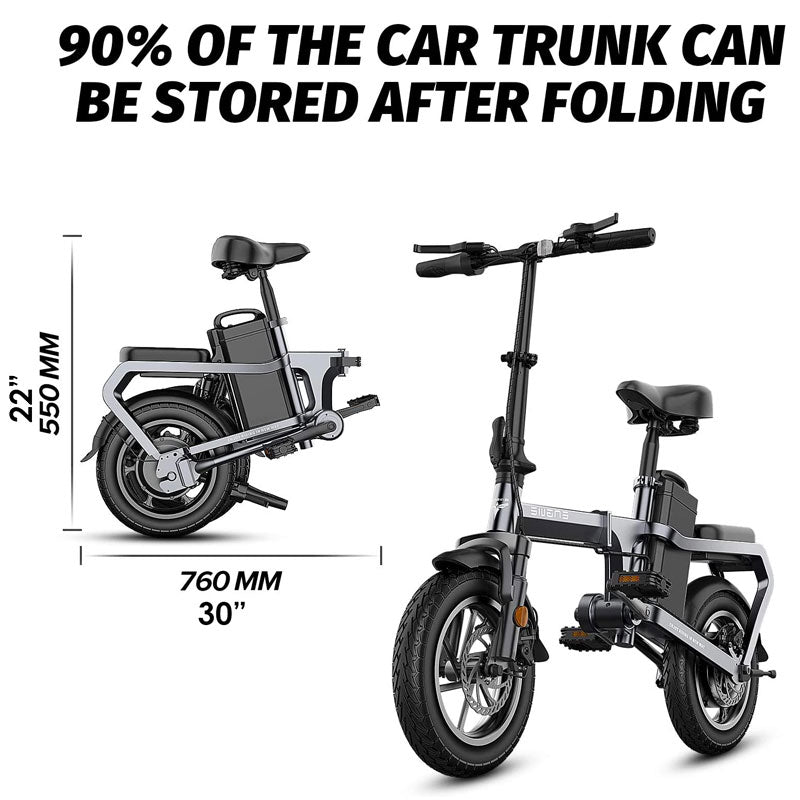 X5S 48V 400W 14" Shaft Driven Folding Electric Bike