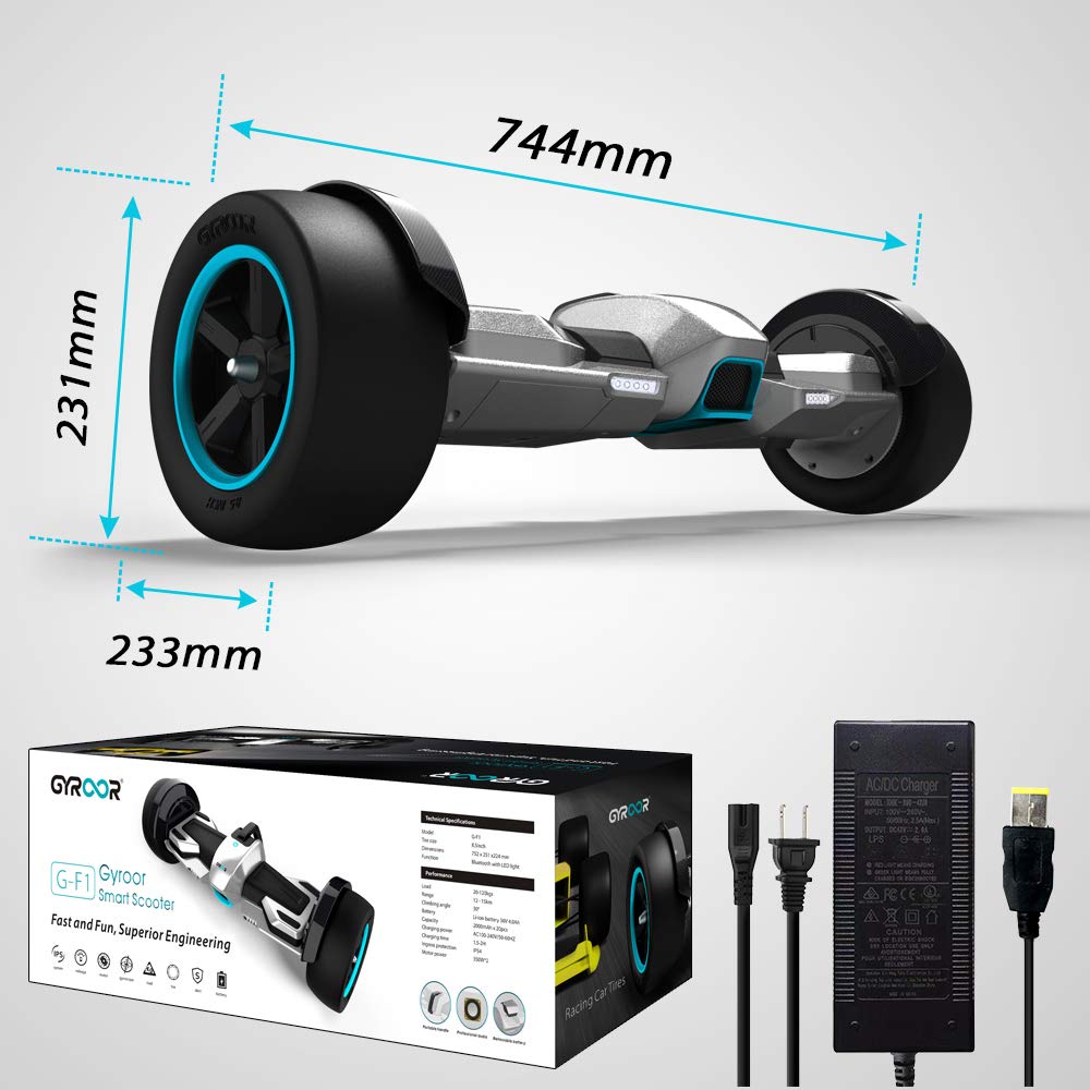 G-F1 Fastest Racing Hoverboard - Silver