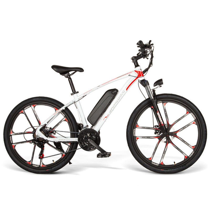 Samebike SM26 26 Inch Electric Mountain Bike 48V 350W Motor Electric Bicycle White 02