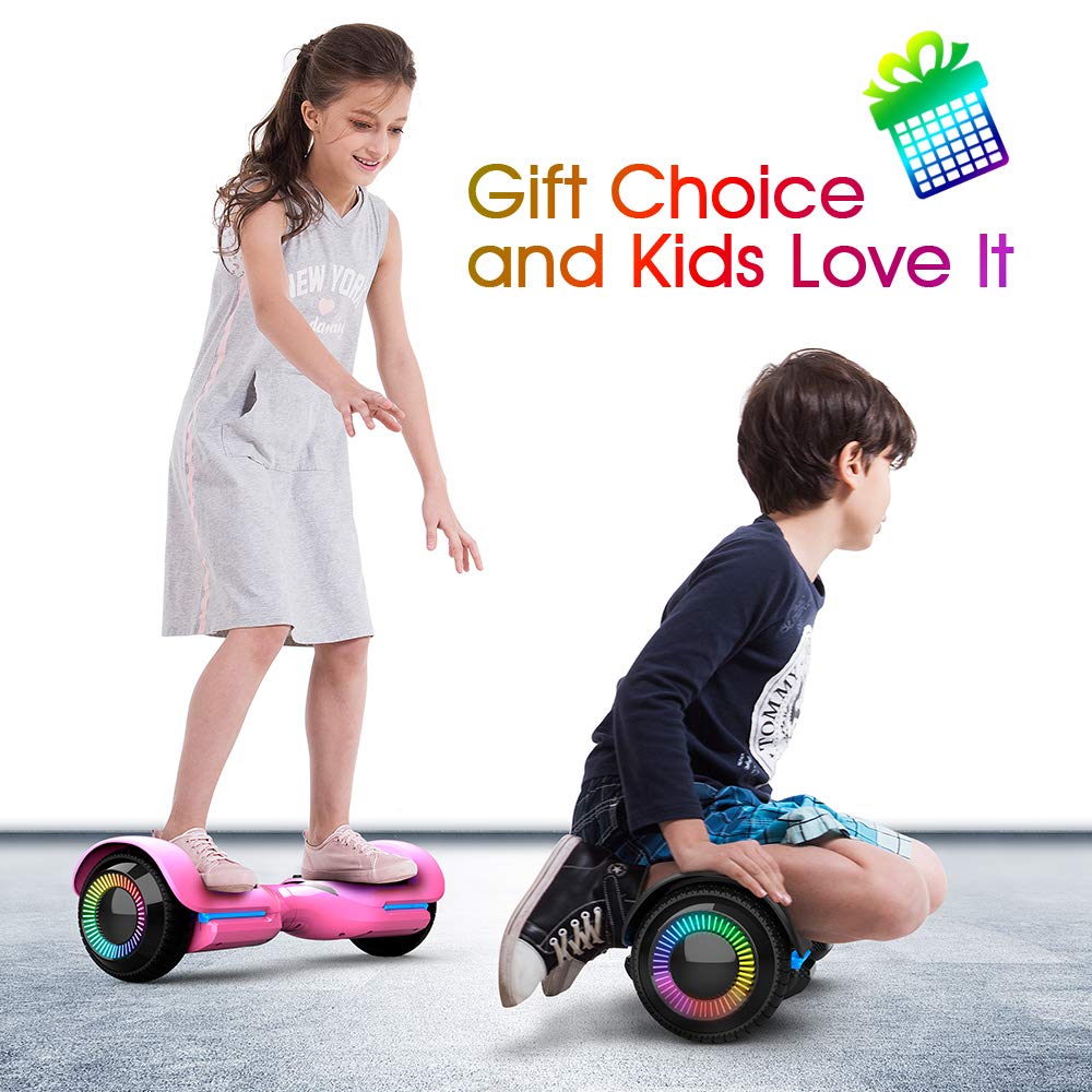 T580 6.5" Hoverboard With Colorful LED lights - Black