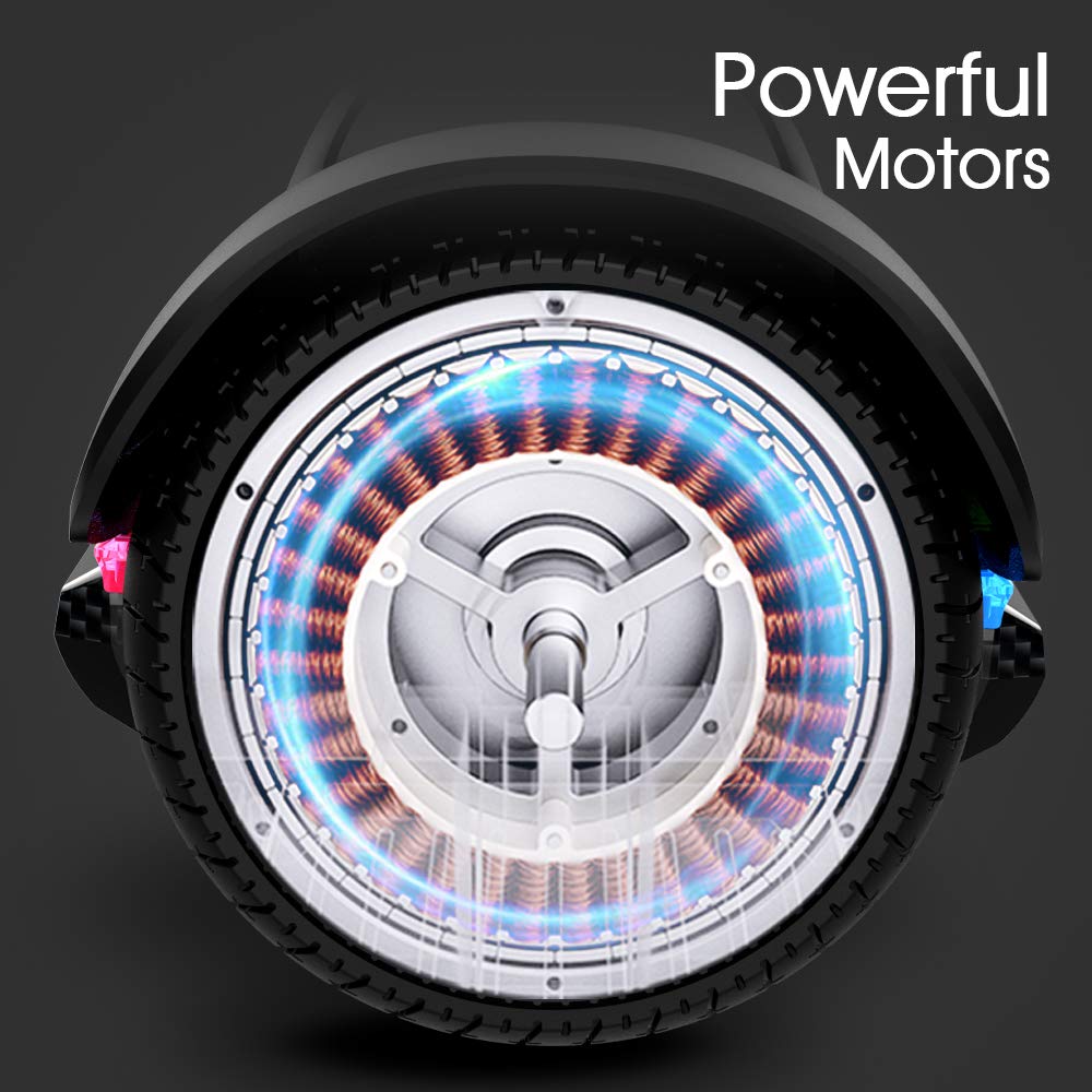 T580 6.5" Hoverboard With Colorful LED lights - Black