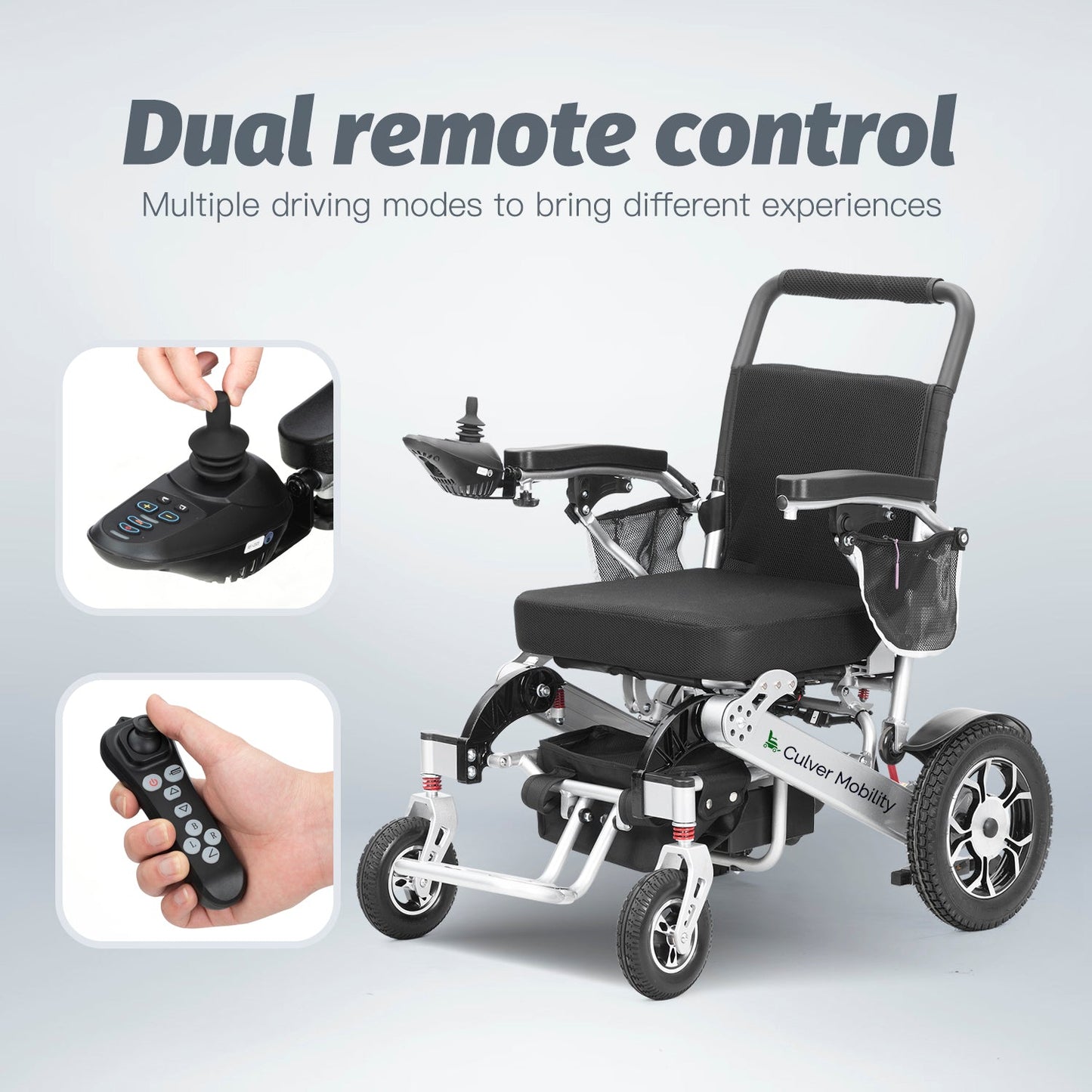 Electric Wheelchair One Click Automatic Fold and Unfold - Wolf Series