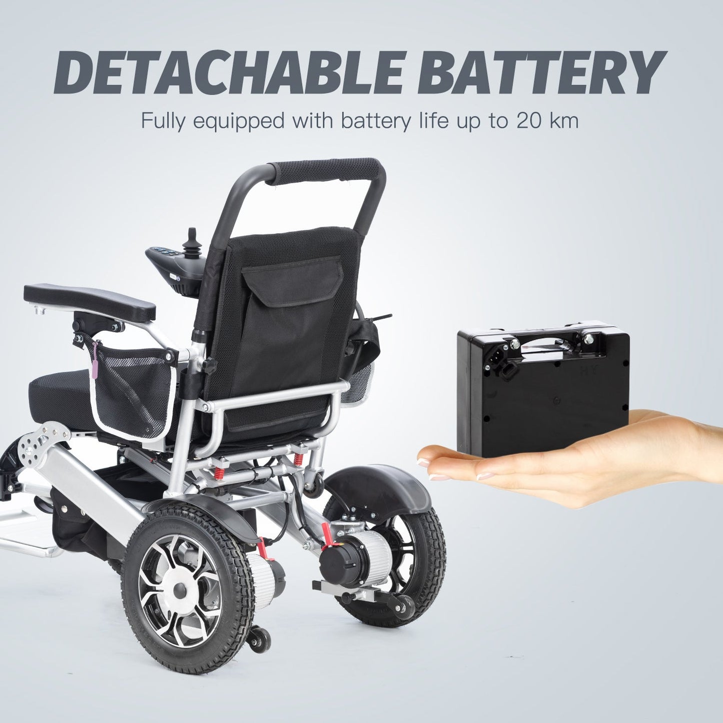 Electric Wheelchair One Click Automatic Fold and Unfold - Wolf Series